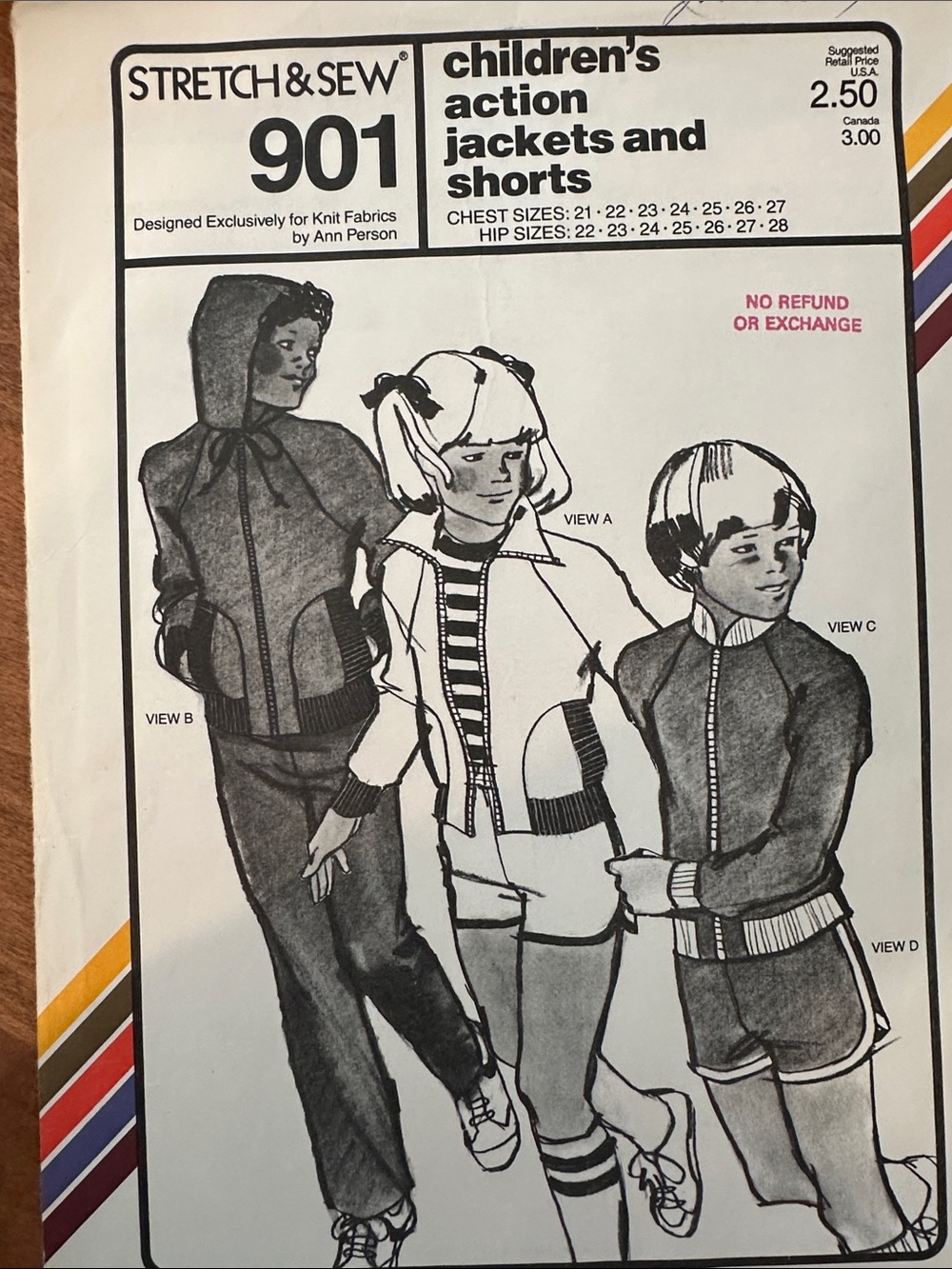 901 Kids' Action Jacket and shorts pattern